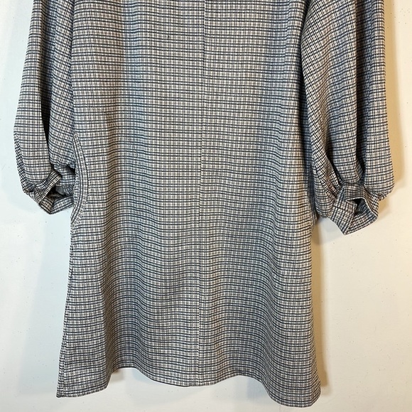 NWT. Max Studio Large Gingham Balloon Sleeve Pocket Shift Dress. - Picture 6 of 12